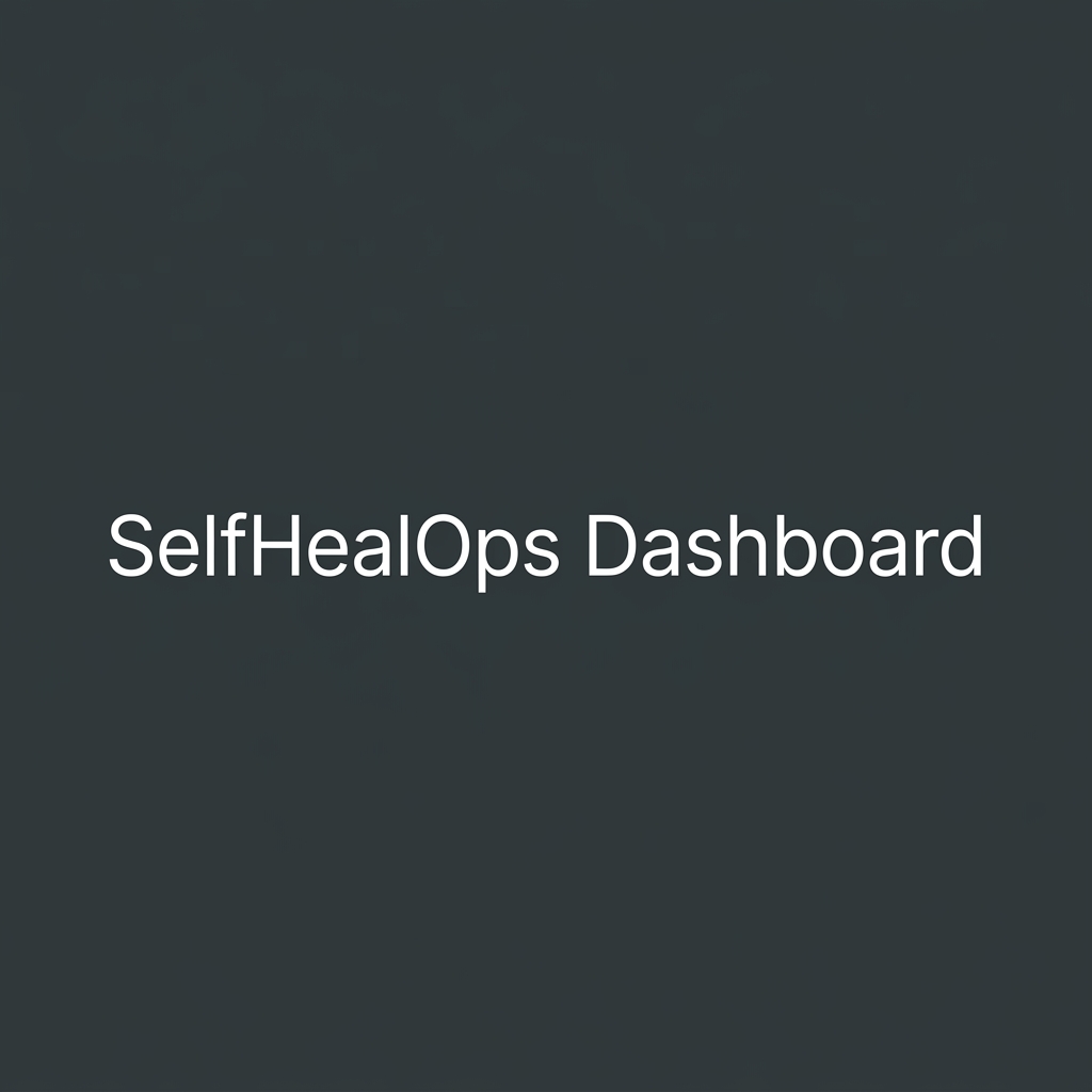 SelfHealOps Autonomous DevOps Dashboard